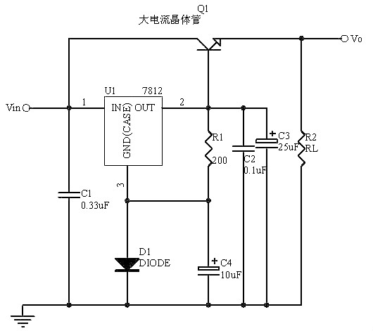 7812穩壓電源電路圖