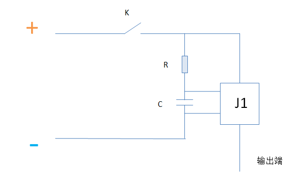 三極管電路表示延時開關