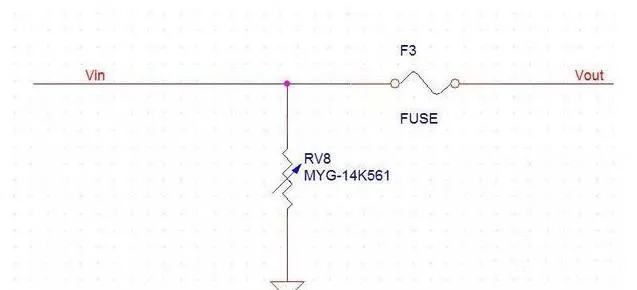 壓敏電阻是放保險絲前麵還是後麵