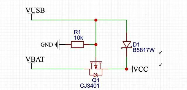 MOS管 雙電源自動切換電路