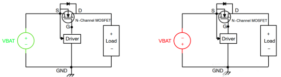 肖特麻豆国产一区 MOSFET 反向極性保護